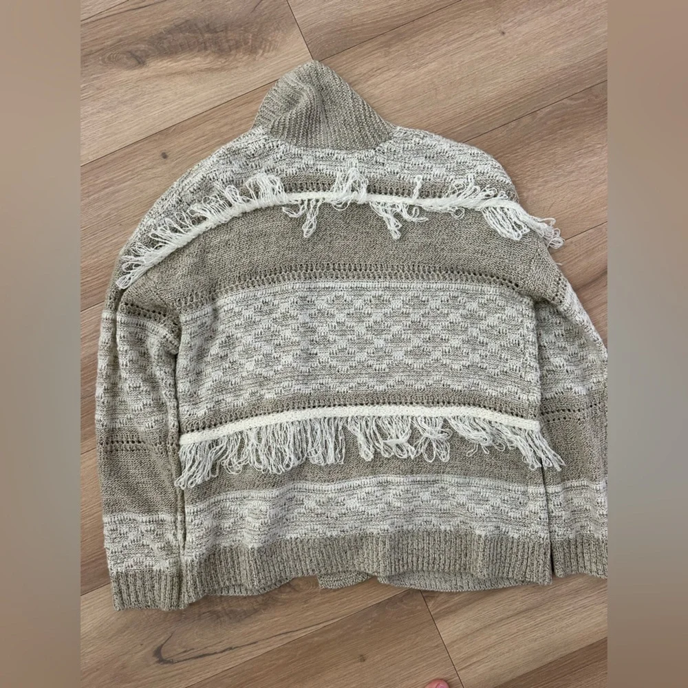 Natural Reflections Cozy Fringe Cardigan Sweater | Size L - Picture 3 of 4